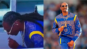 Snoop Dogg Caught Smoking Weed Before His Super Bowl Performance